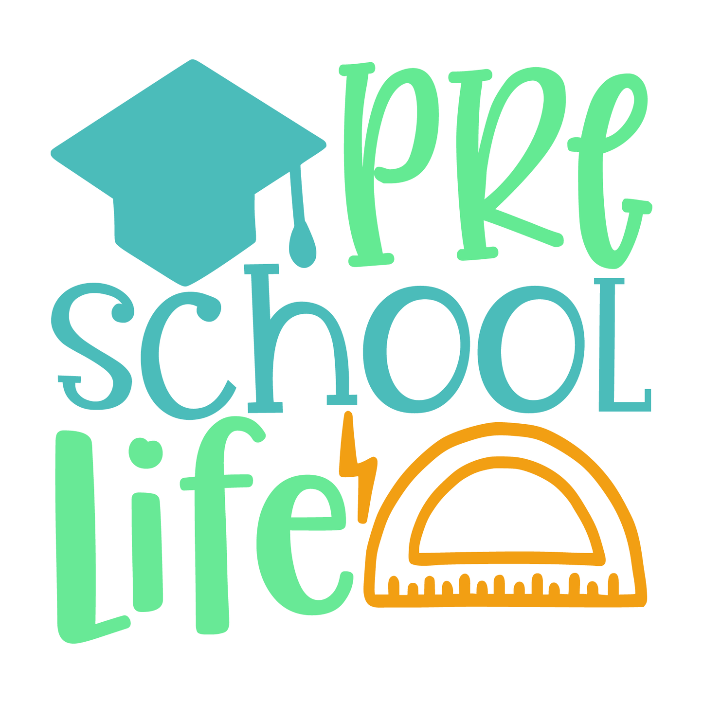 Preschool Life Graphic Tee (White)