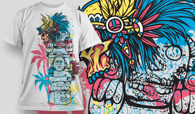 Vibrant Graphic T-shirt Design (Black)