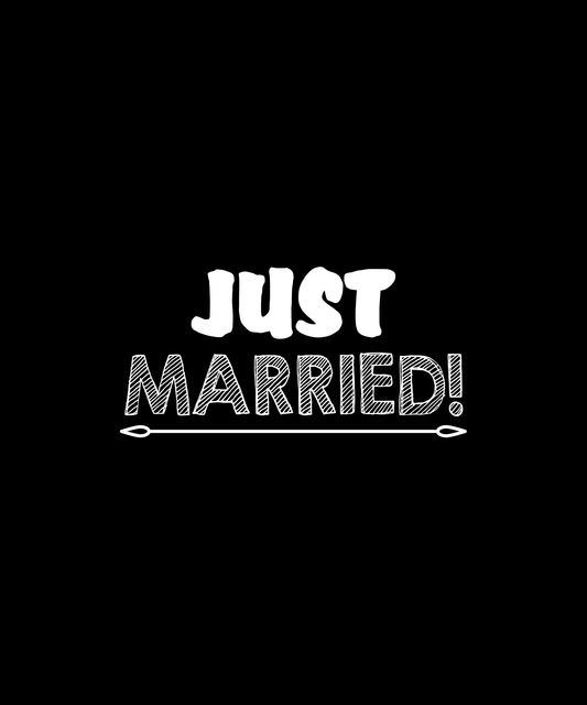 Just Married Celebration T-shirt (Black)