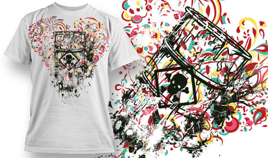 Artistic Graphic T-shirt Design (White)