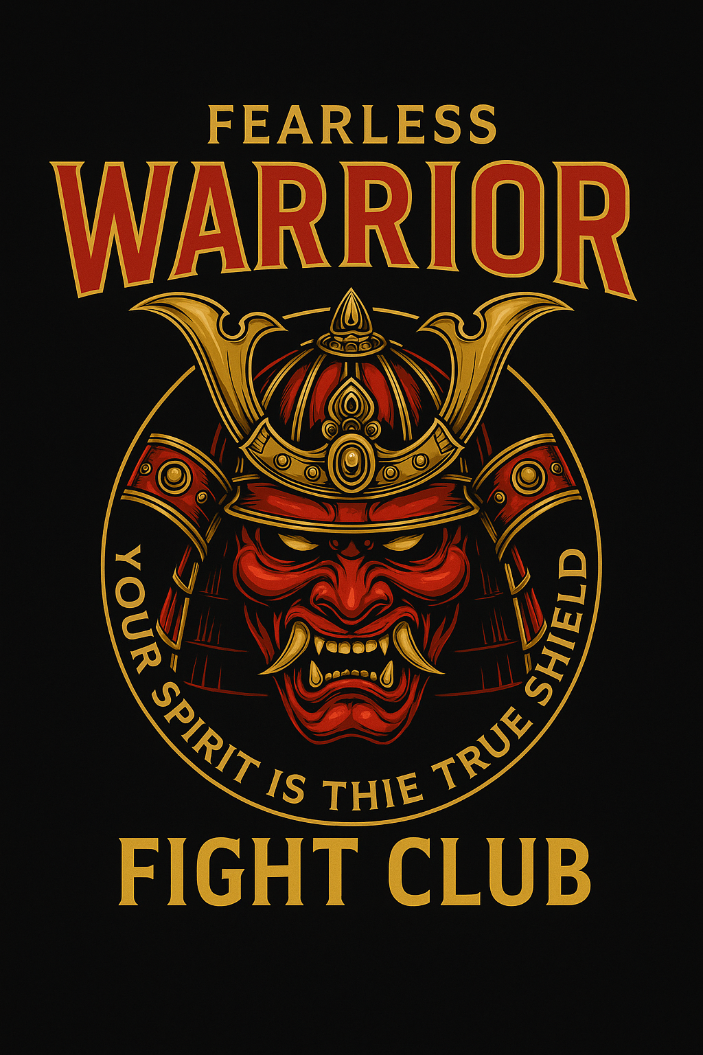 Fearless Warrior Oni Mask Tee (Black)
