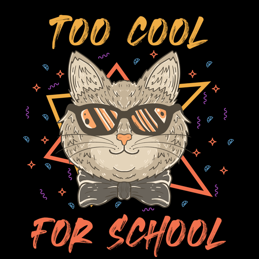Cool Cat School T-shirt (White)