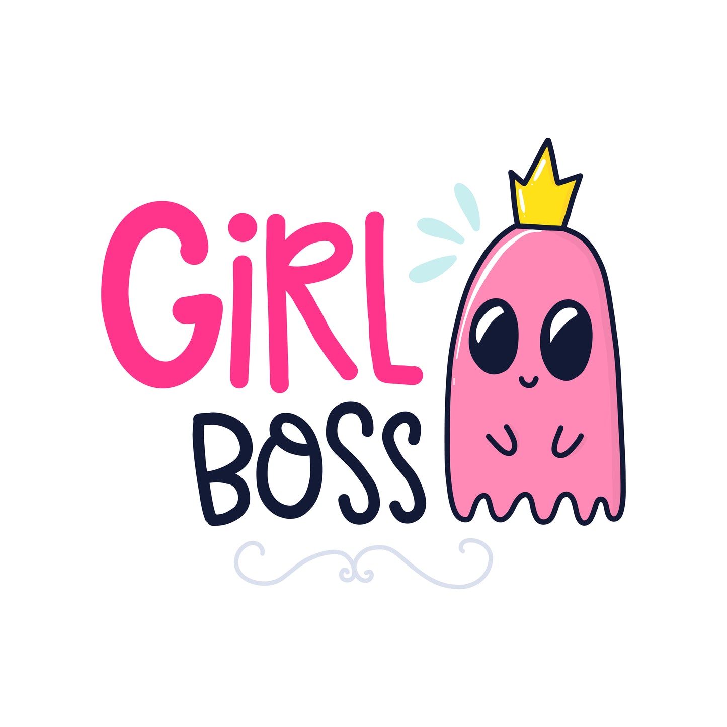 Girl Boss Ghost T-shirt (White)