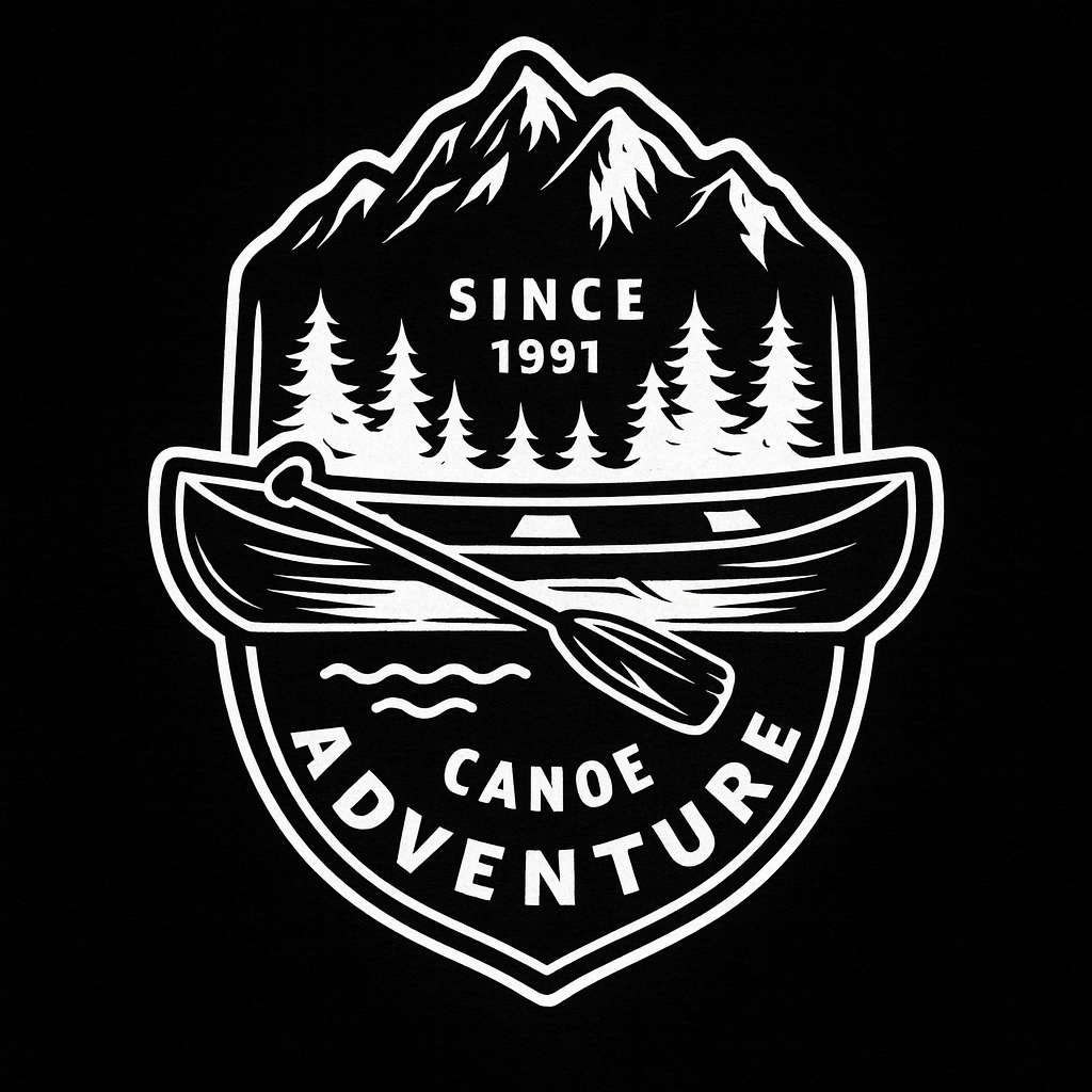 Canoe Adventure 1991 Mountain Badge Tee (Black)
