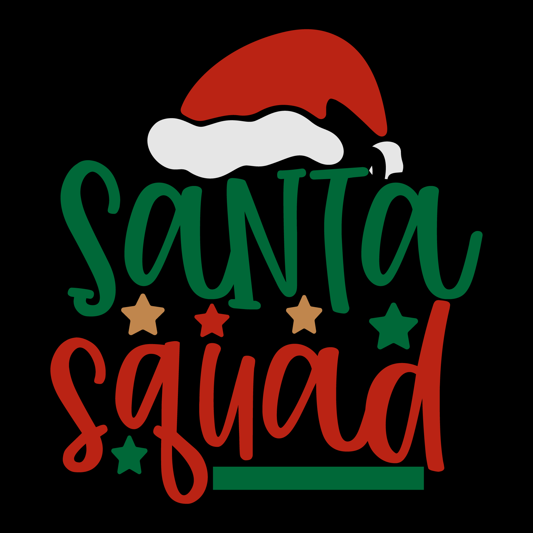 Santa Squad Holiday T-shirt (White)