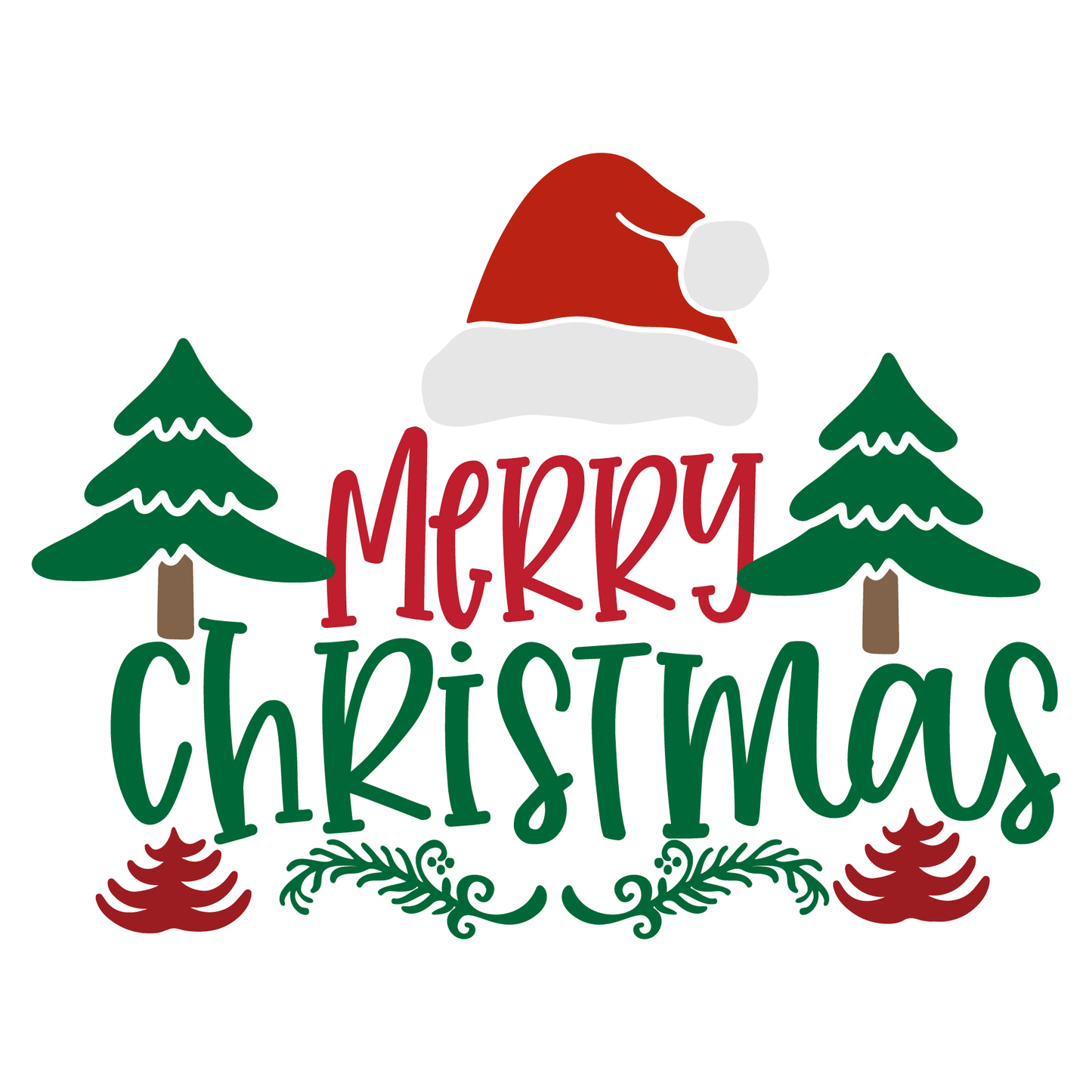 Merry Christmas T-shirt Design (White)