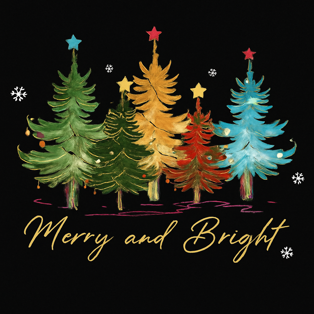 Merry and Bright — Sweatshirt (Black)
