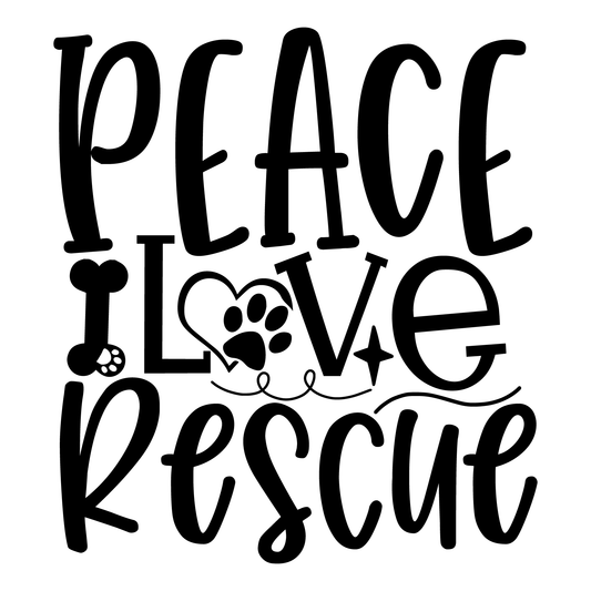 Peace Love Rescue T-shirt (White)