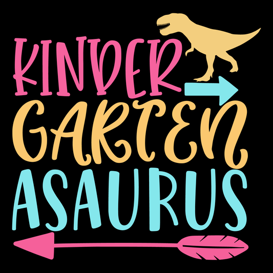 Kindergarten Asaurus T-Shirt (Black version)