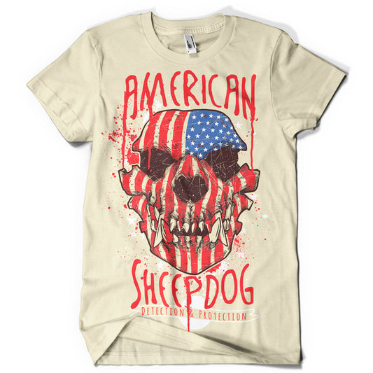American Sheepdog Skull T-shirt (Black)