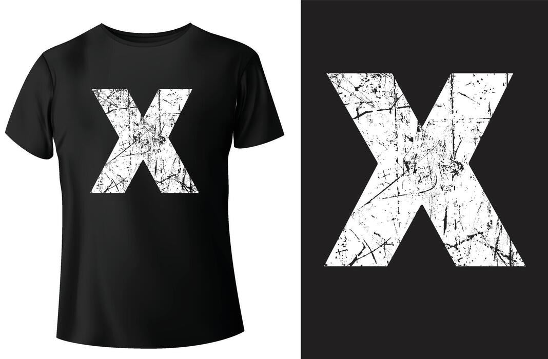 Grunge X Graphic T-shirt (Black)
