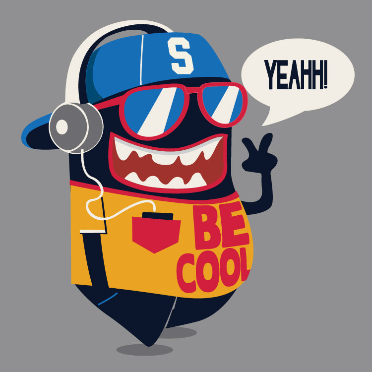 Cool Cartoon Character T-shirt (Black)