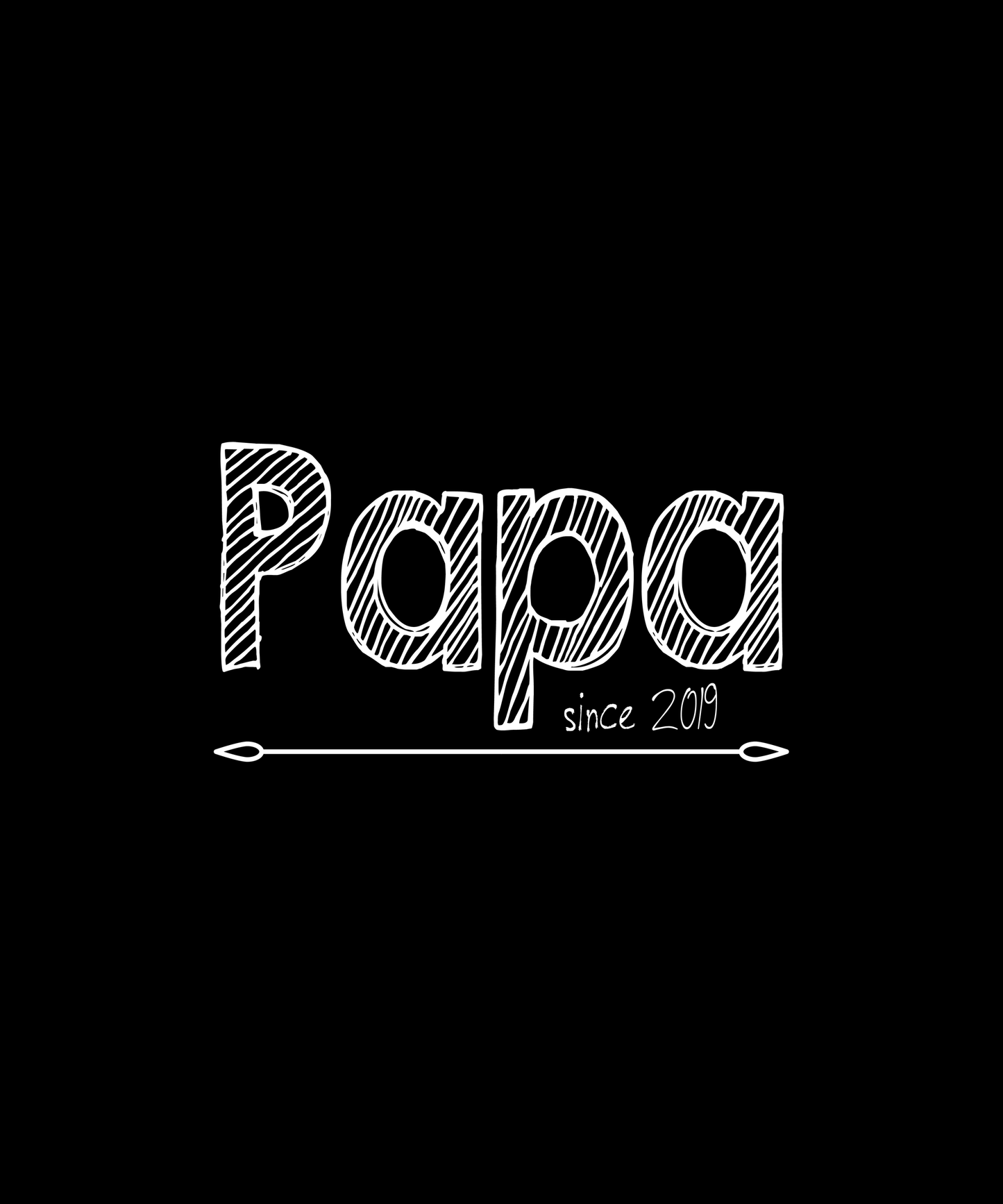 Papa Since 2019 T-shirt (Black)