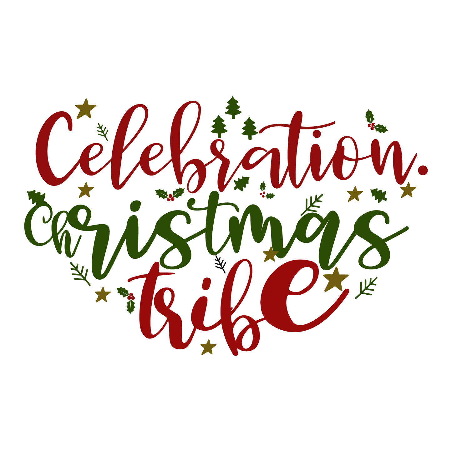 Christmas Celebration Tribe T-shirt (White)