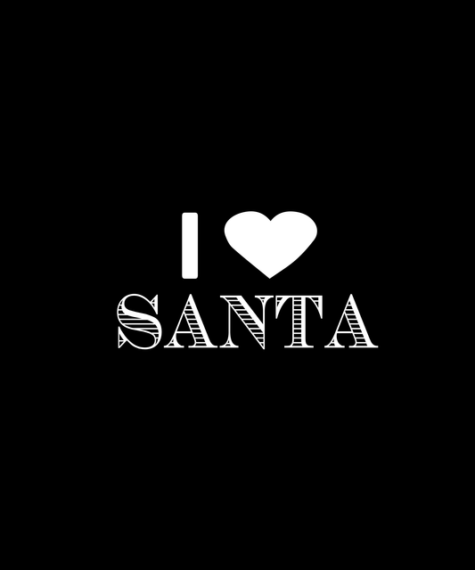 I Love Santa T-shirt (Black)