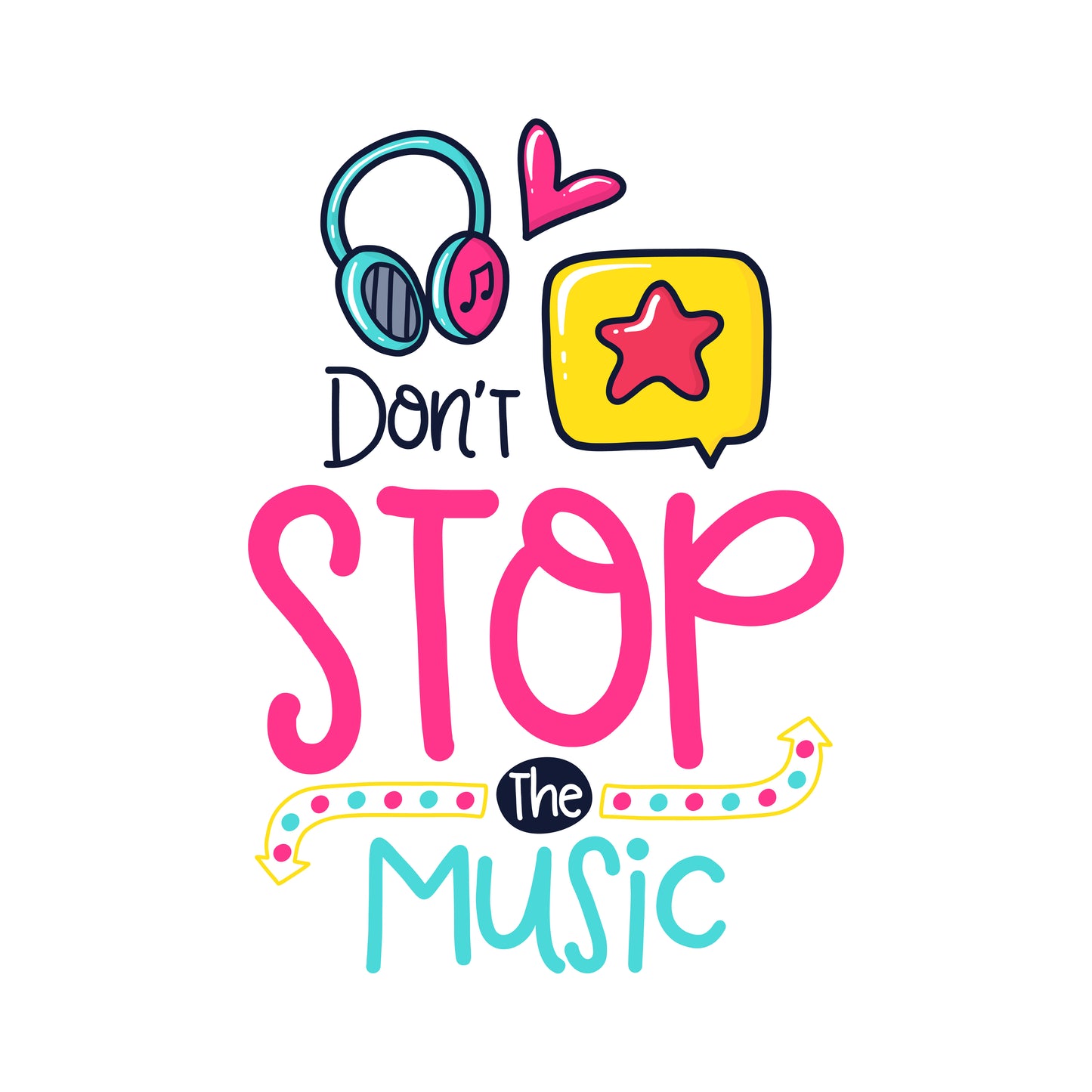 Don't Stop The Music T-shirt (White)