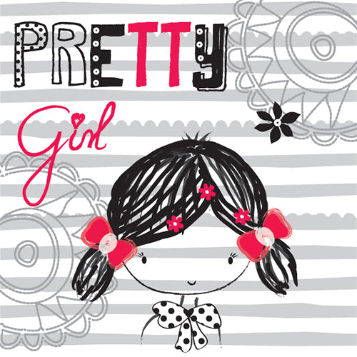 Charming Graphic Tee For Girls (Black)