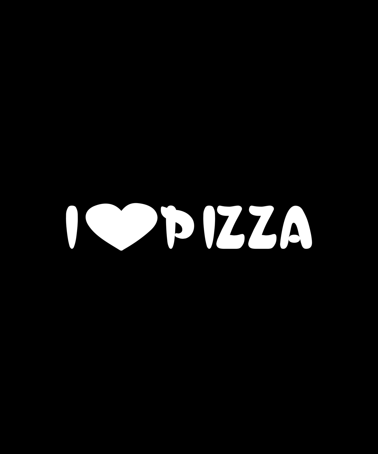 Love For Pizza T-shirt (Black)