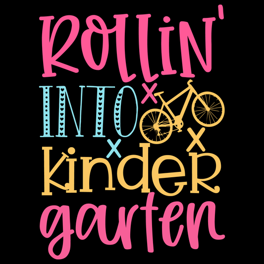 Rollin' Into Kindergarten T-Shirt (Black version)