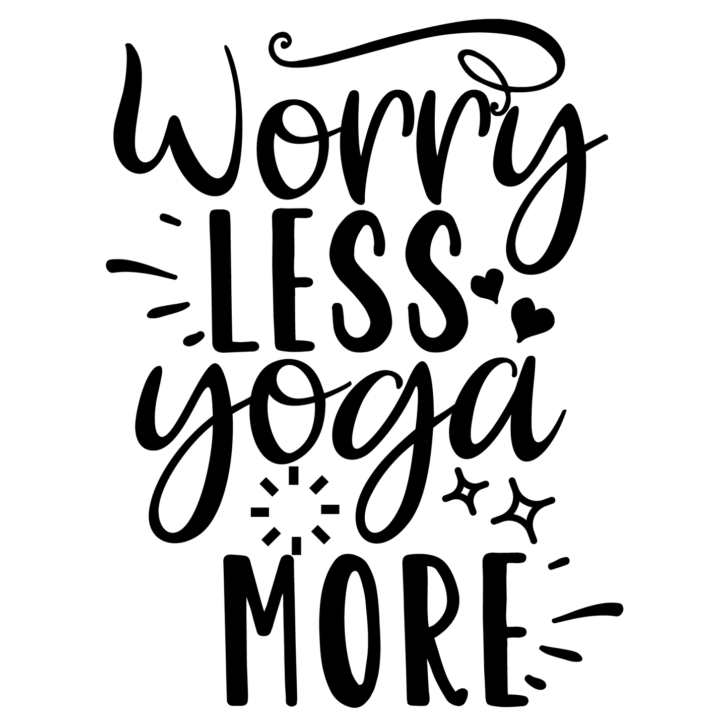 Worry Less Yoga More T-shirt (White)