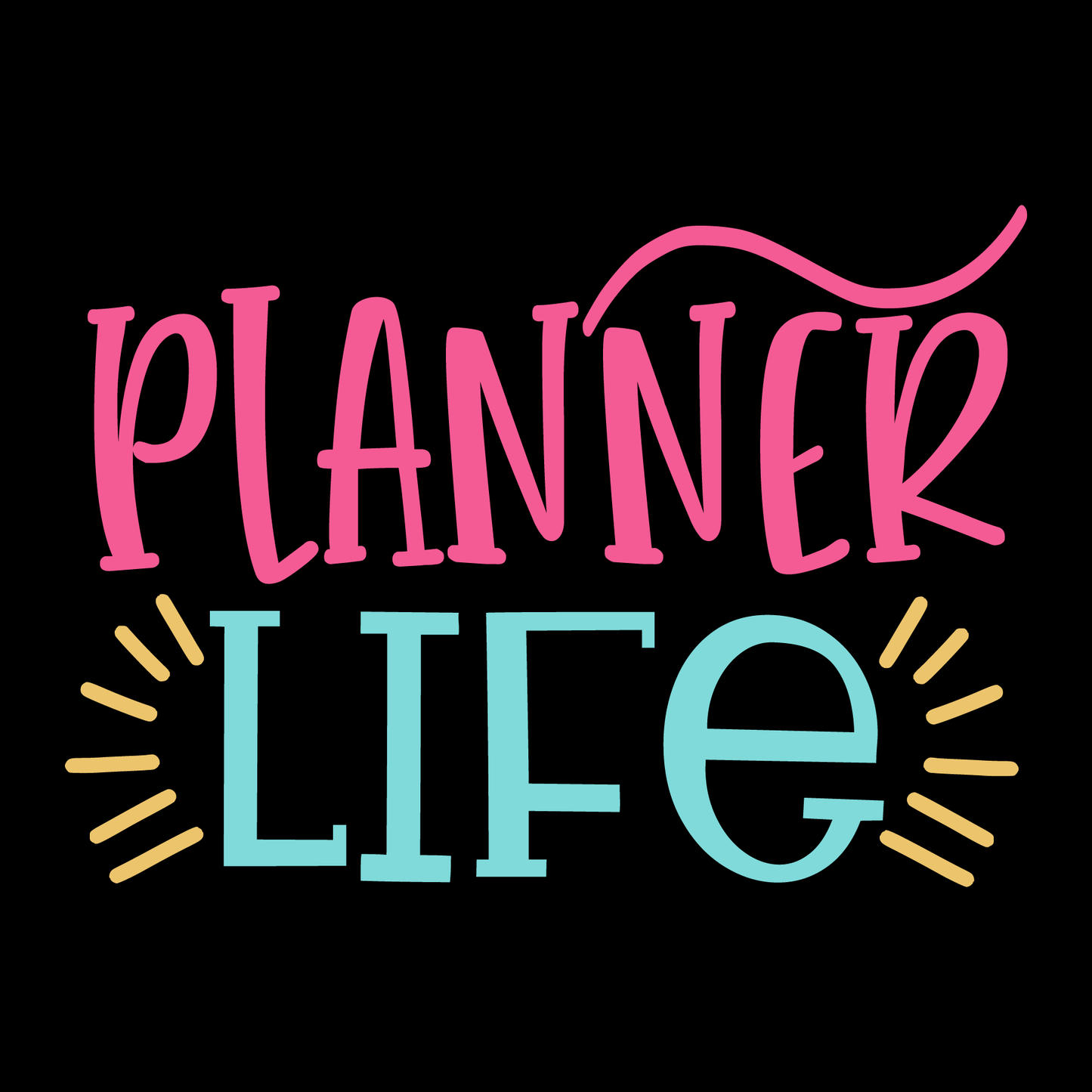 Planner Life T-Shirt (Black version)