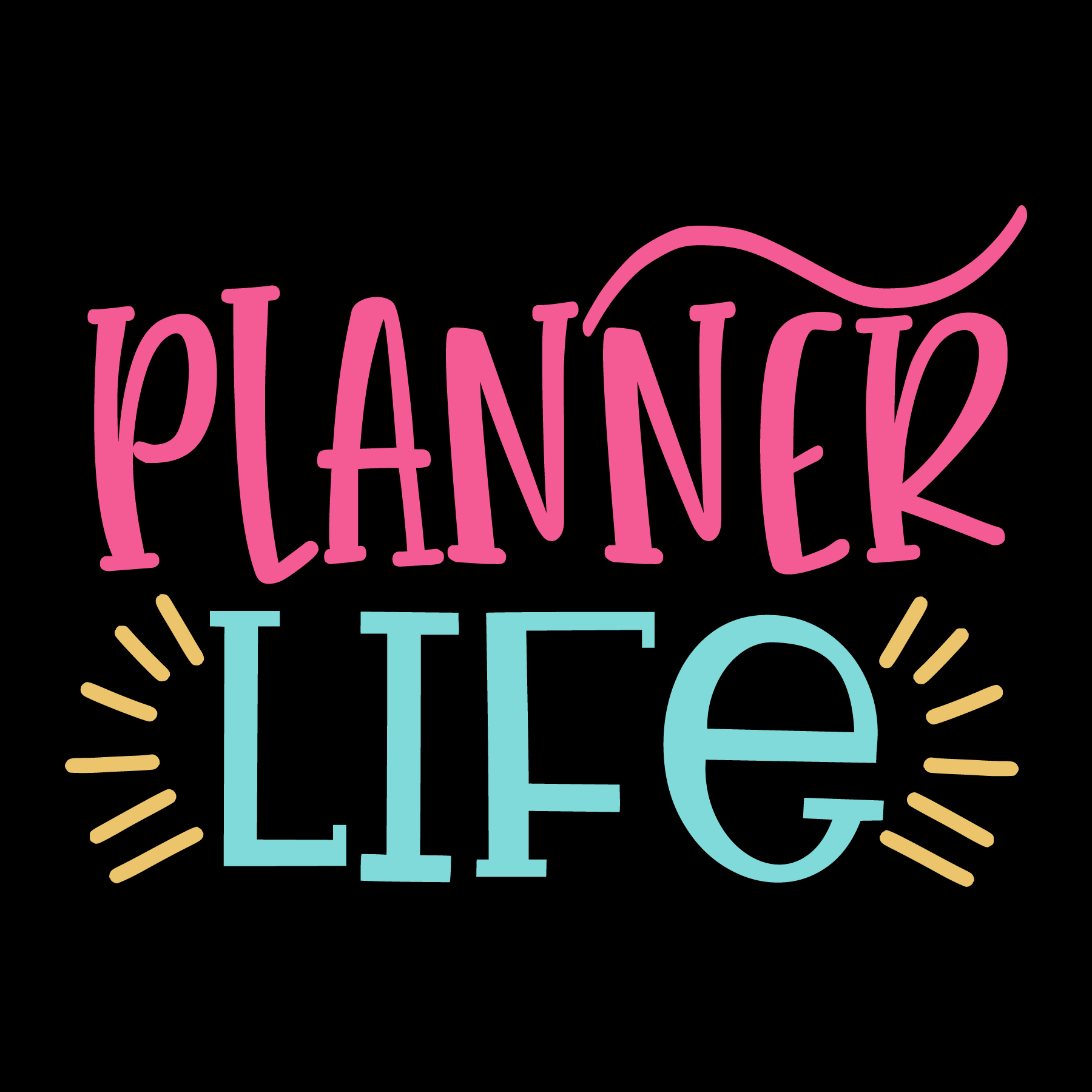 Planner Life T-Shirt (Black version)