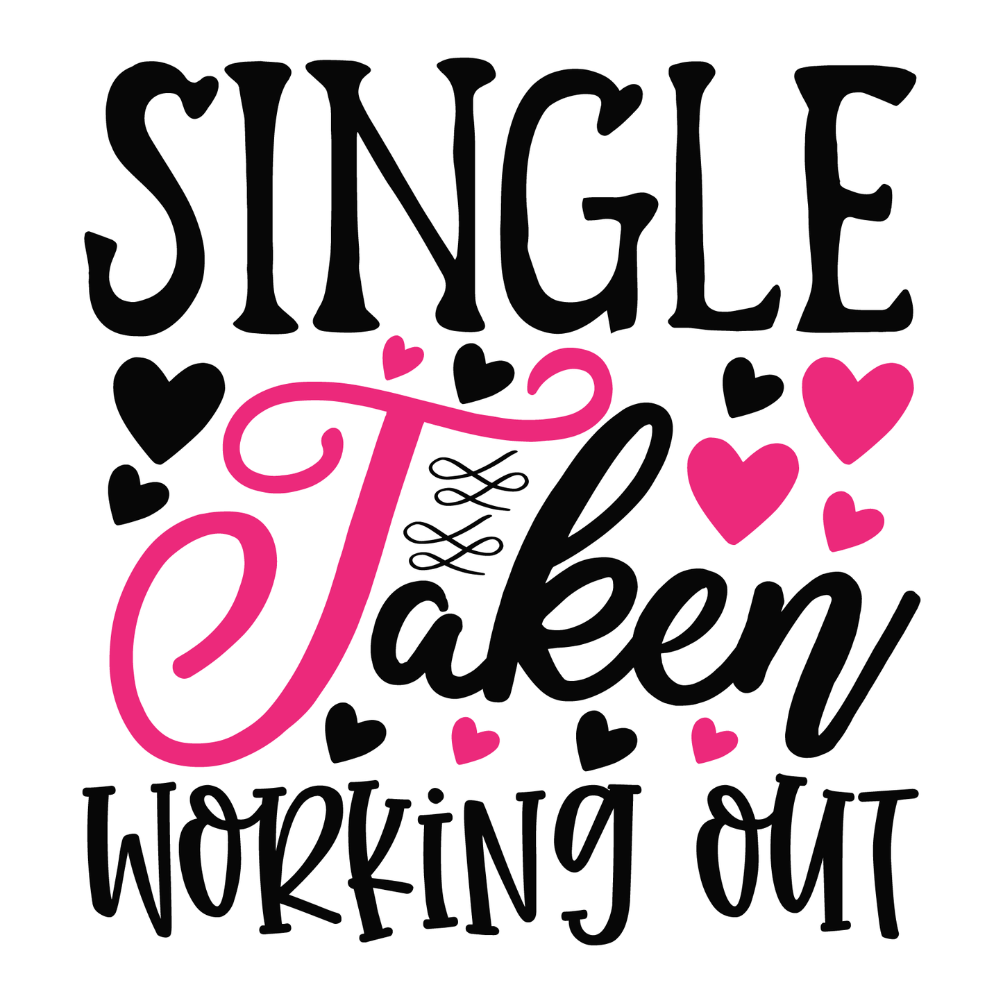 Single Taken Working Out Tee (White)