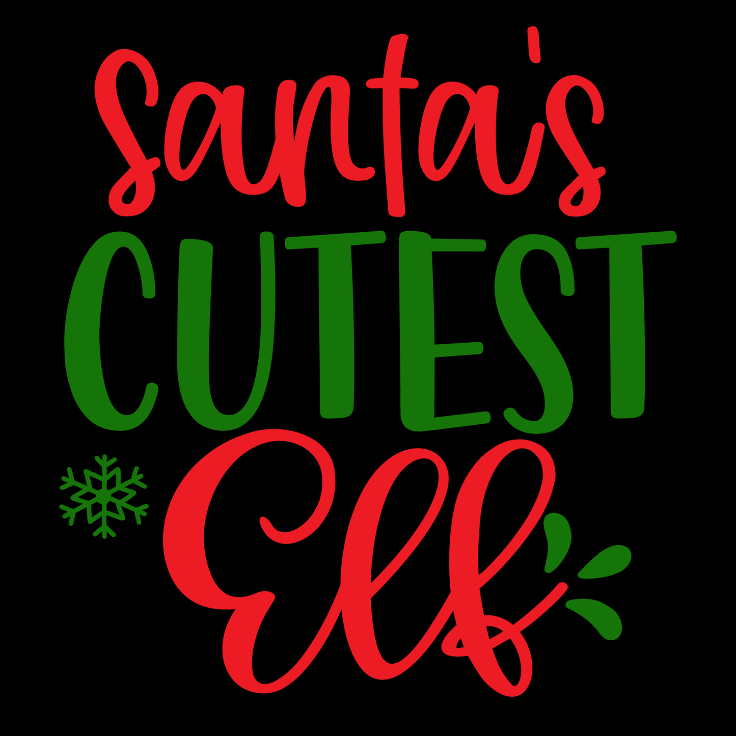 Santa's Cutest Elf T-shirt (White)