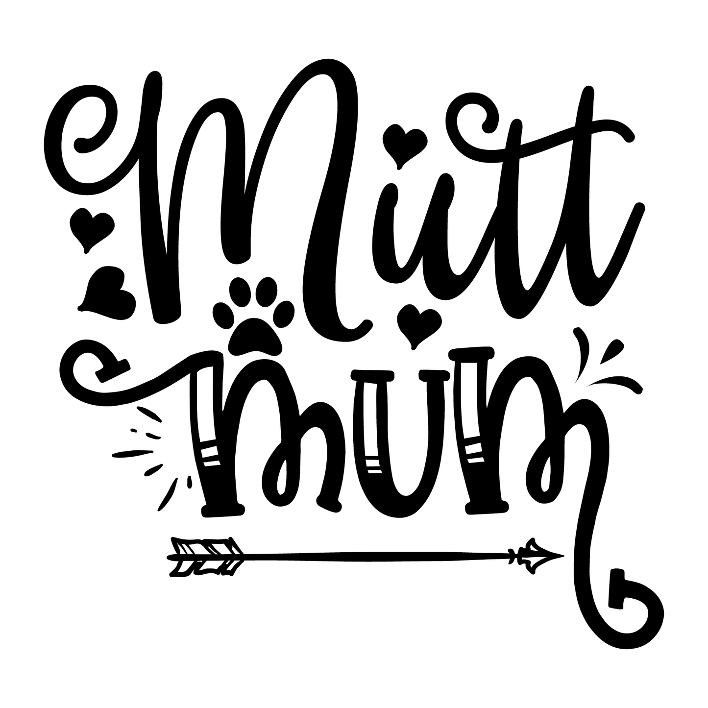 Mutt Mum Graphic T-shirt (White)