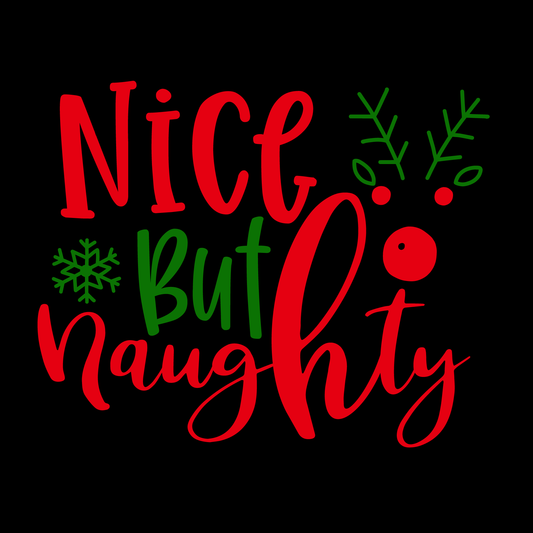 Nice But Naughty Holiday Tee (White)
