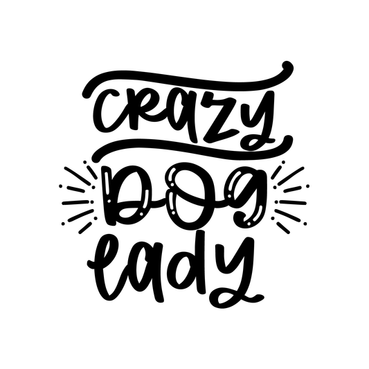 Crazy Dog Lady T-shirt (White)