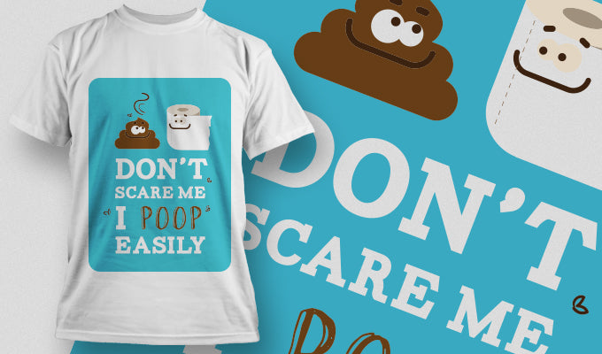 Humorous Poop Themed T-shirt (Black)