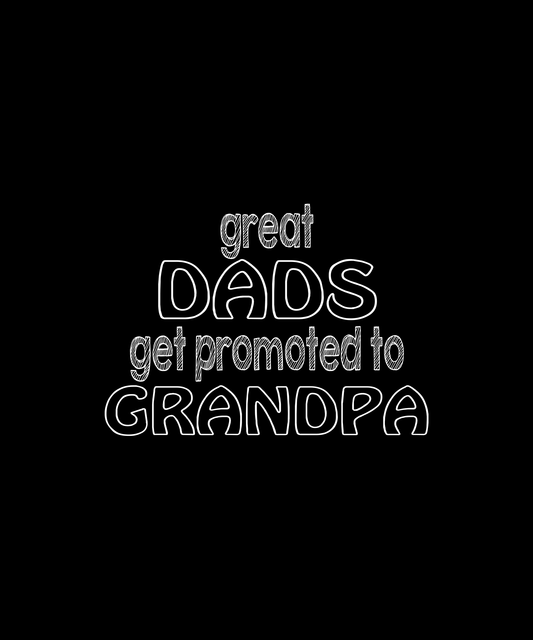 Promoted To Grandpa T-shirt (Black)