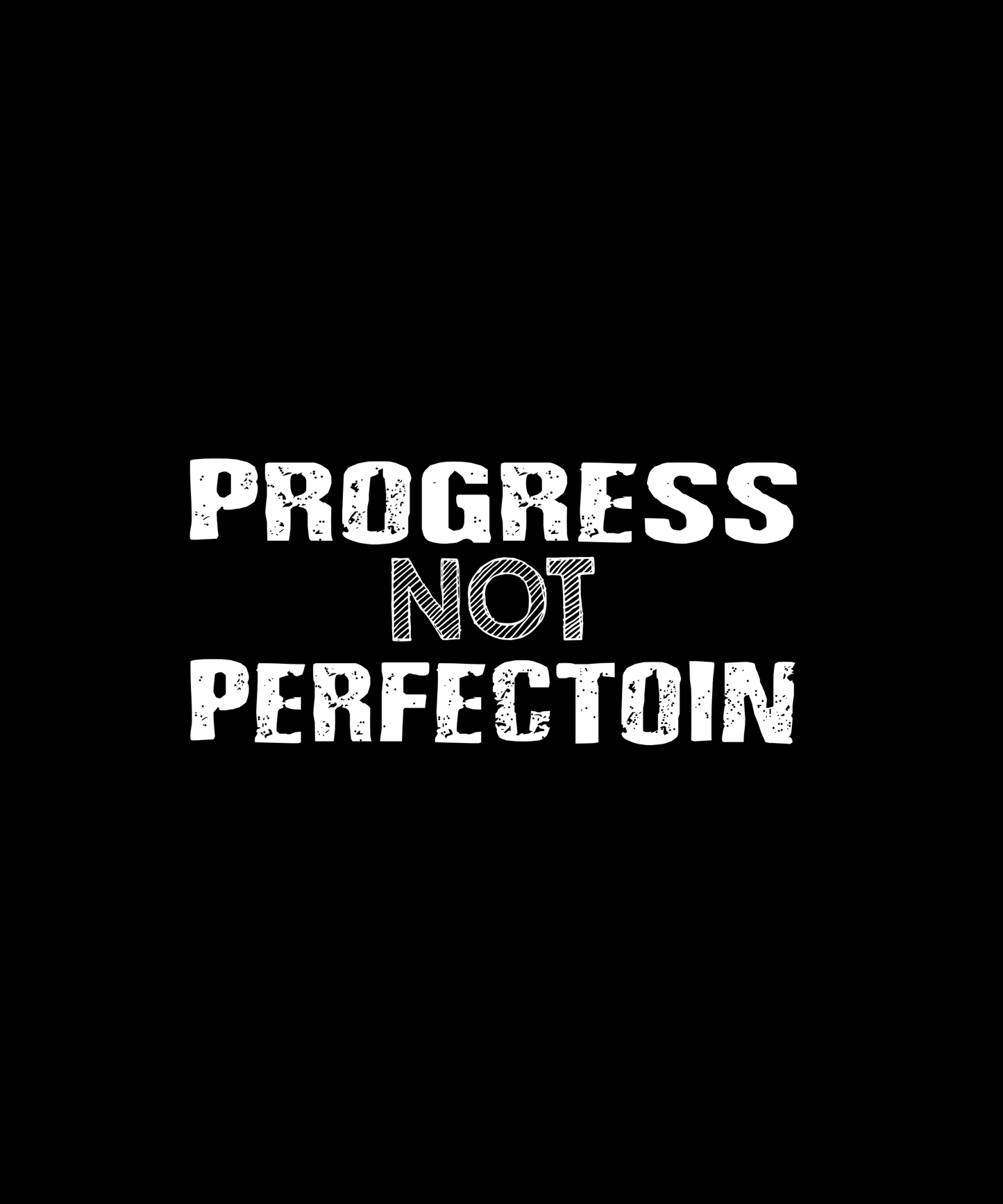 Progress Not Perfection Tee (Black)