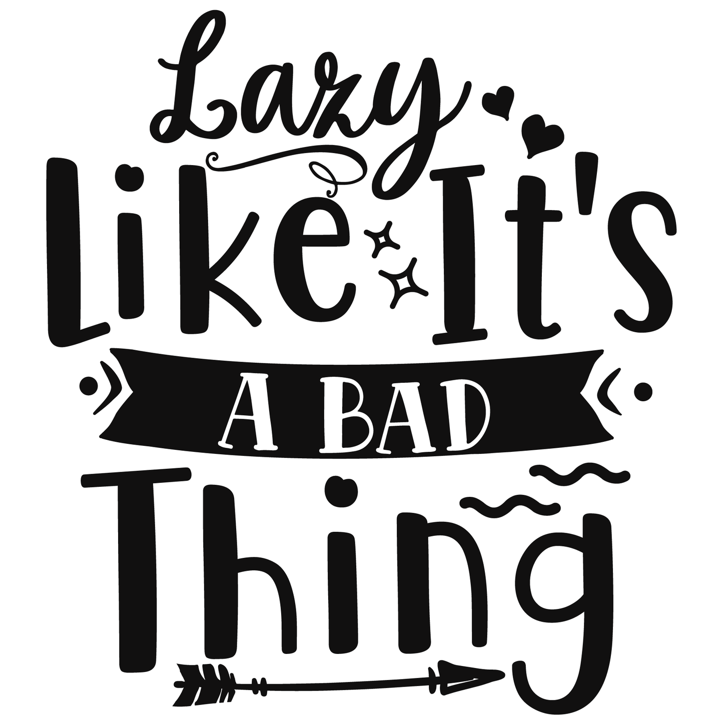 Lazy Attitude Graphic Tee (White)