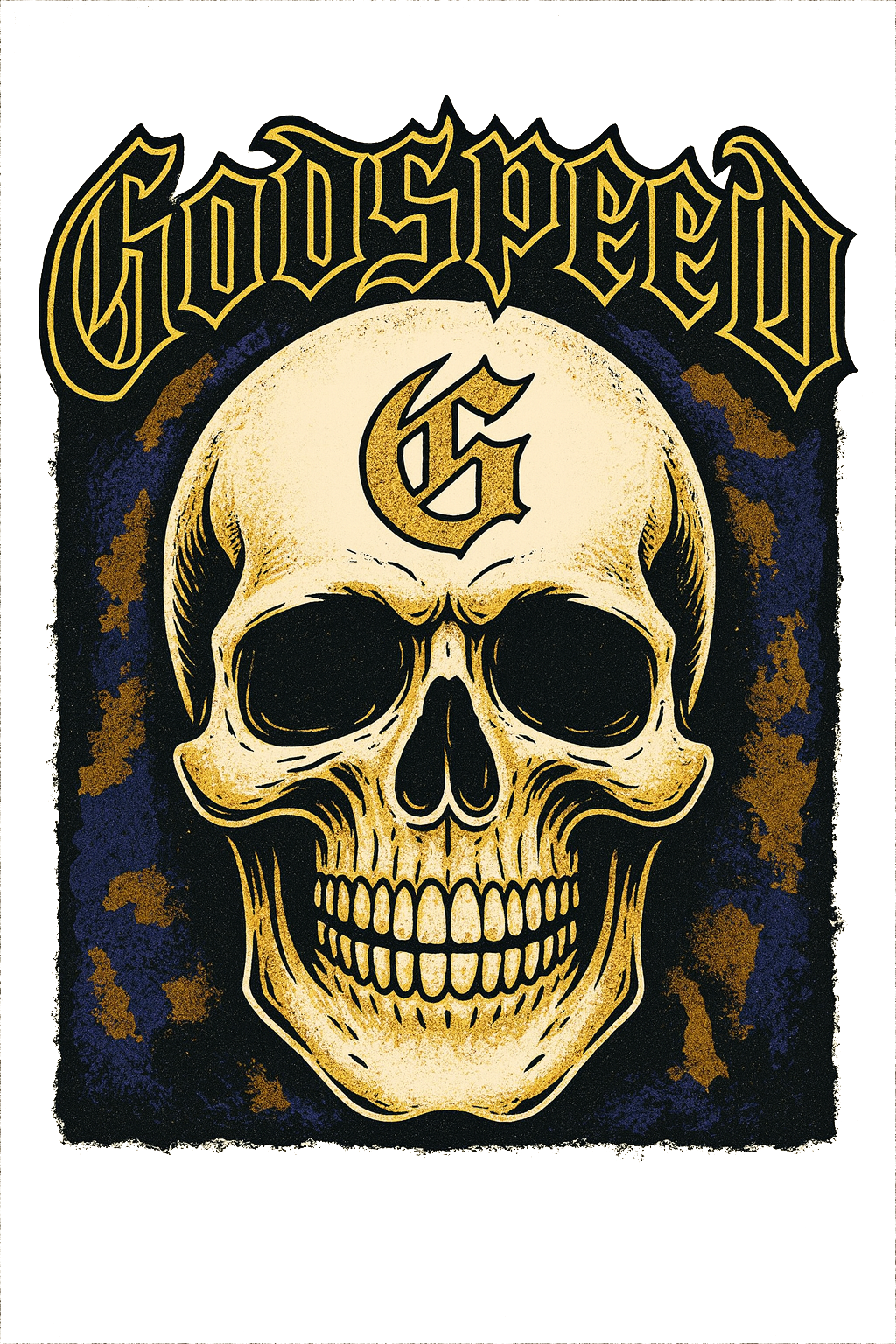 Godspeed Gothic Skull Tee (White)