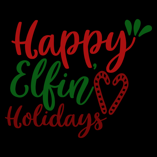 Happy Elfin Holidays T-shirt (White)