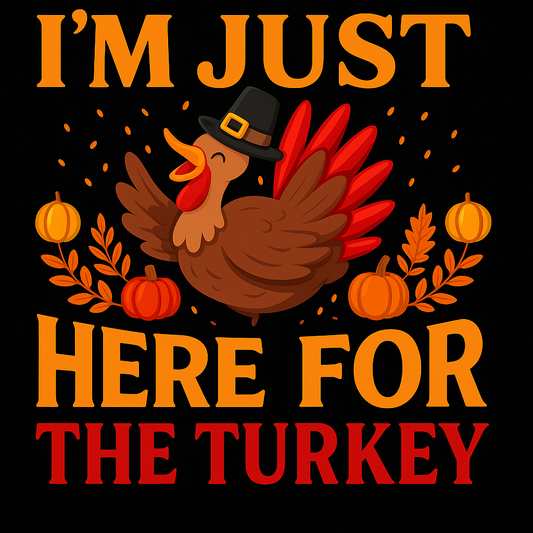 Thanksgiving Turkey Graphic Tee (Black)