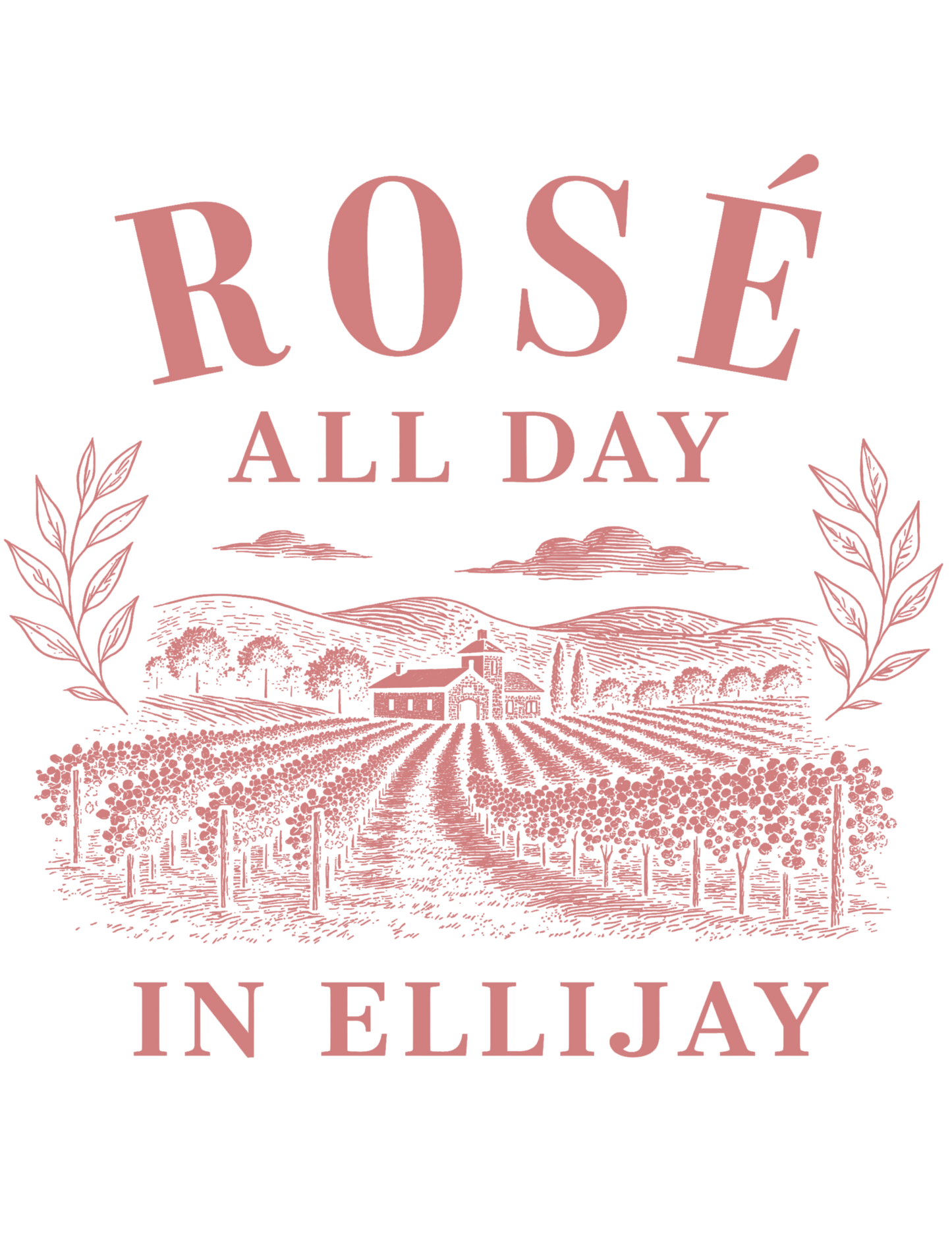 Rosé All Day in Ellijay — Tee (Navy)