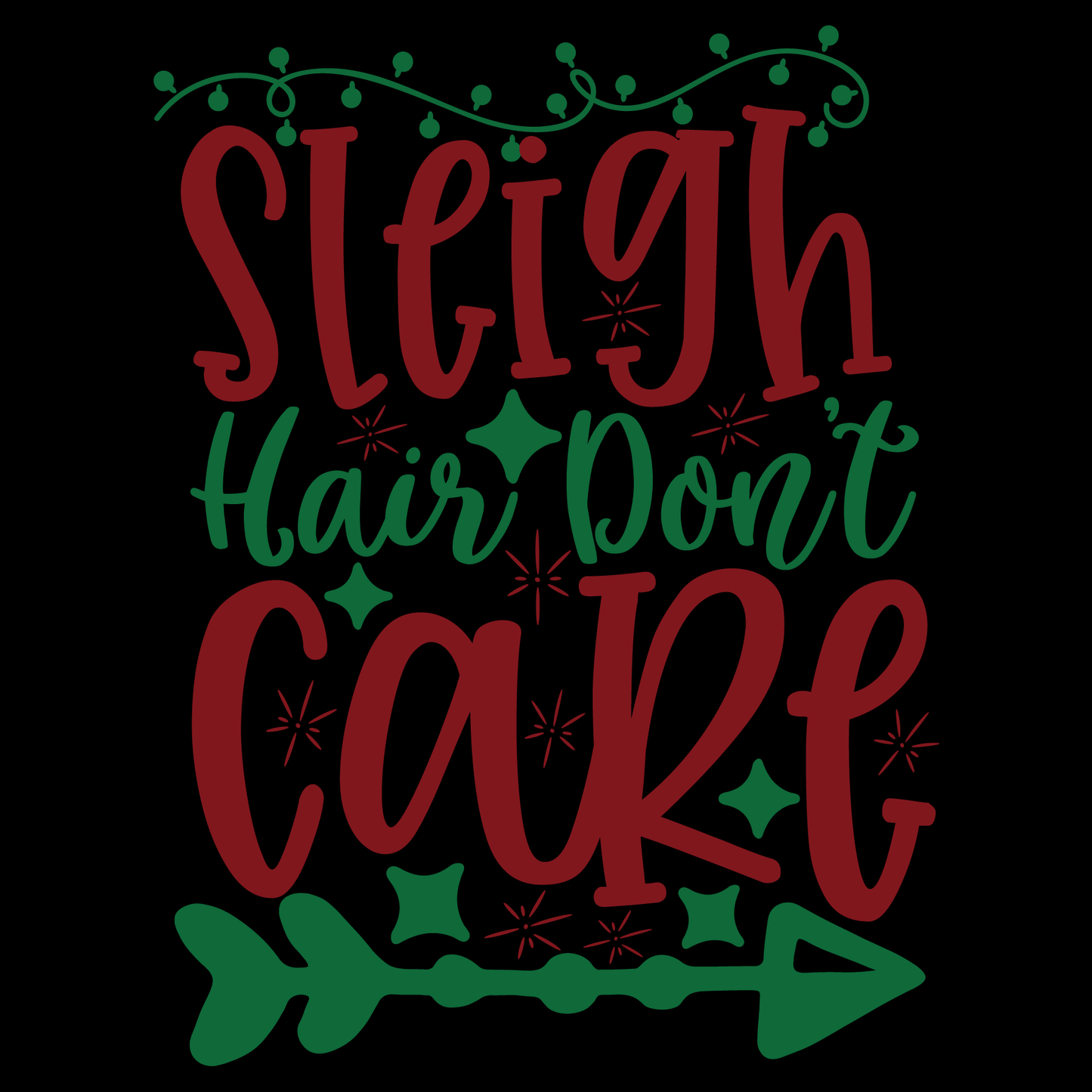 Sleigh Hair Don't Care T-shirt (White)