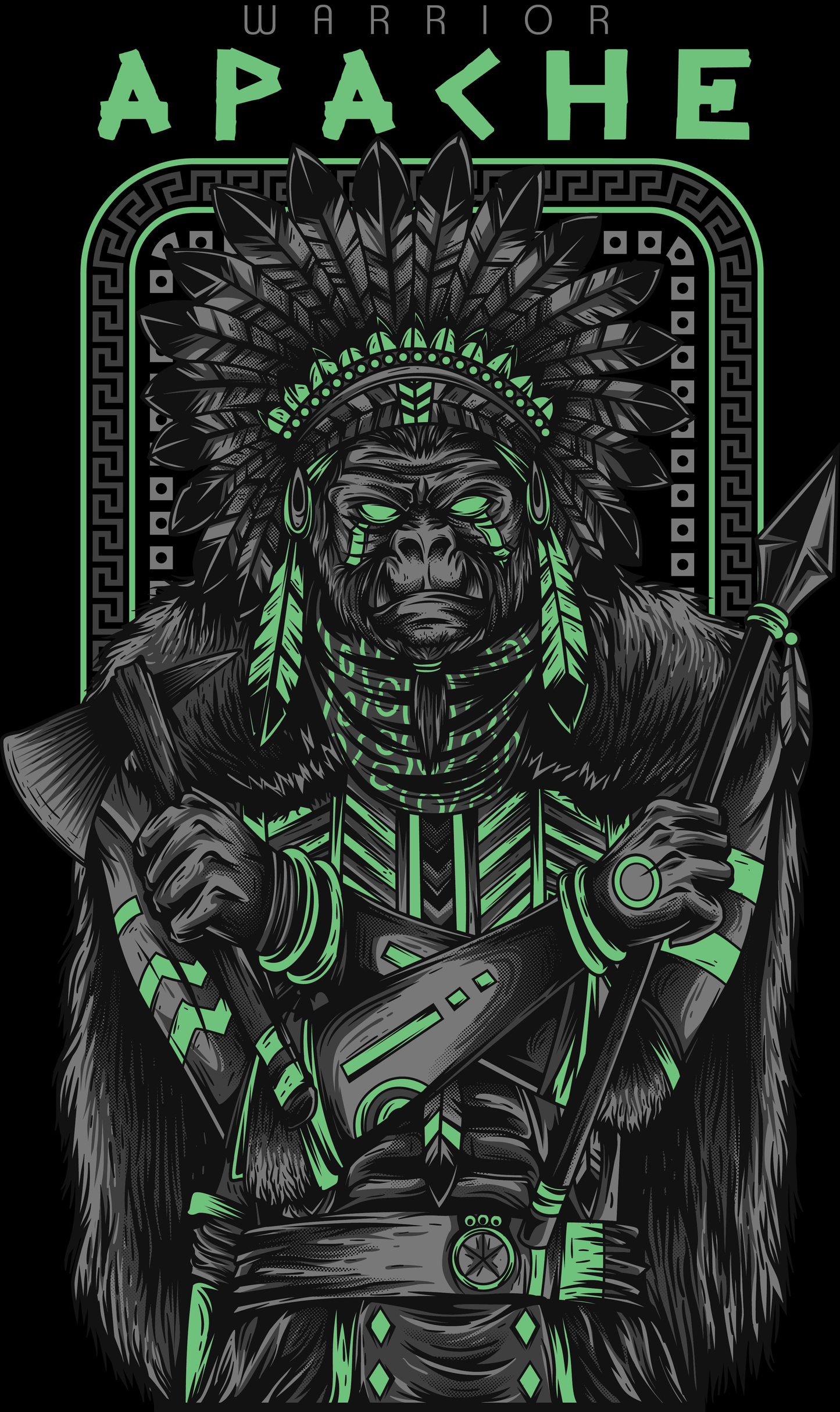 Apache Warrior Graphic Tee (White)
