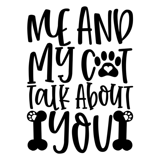 Cat Lover's Conversation T-shirt (White)