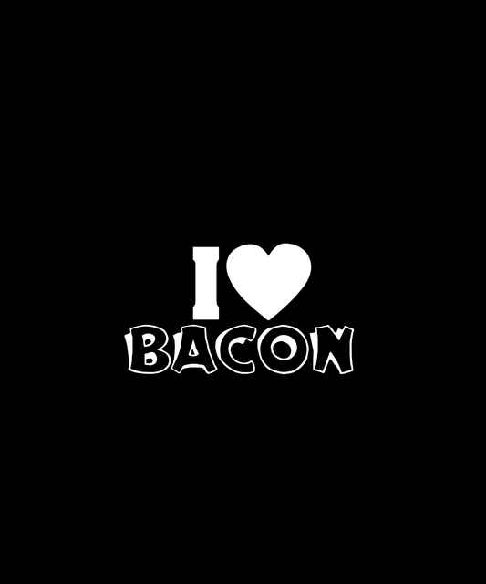 I Love Bacon T-shirt (Black)
