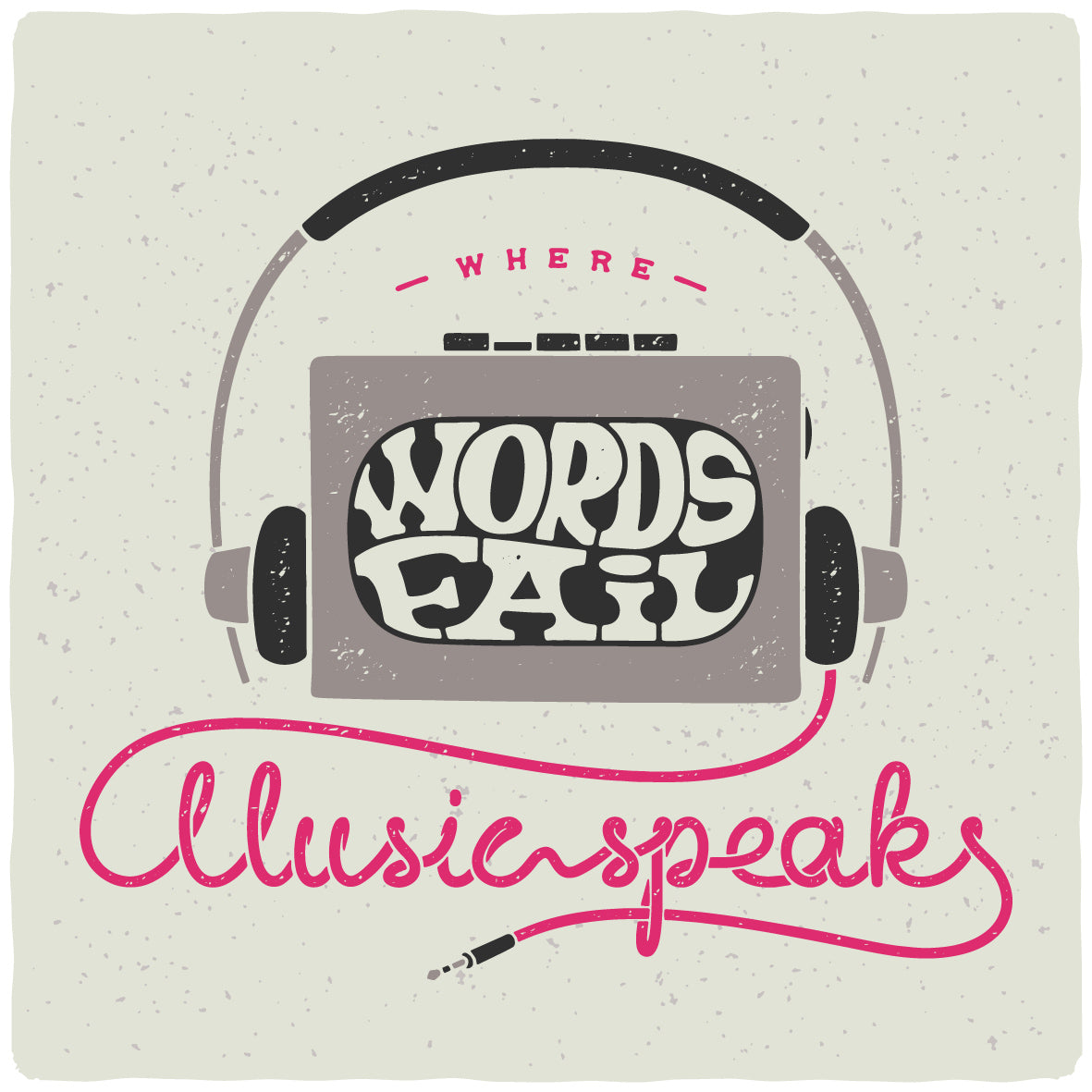 Music Speaks T-shirt Design (Black)