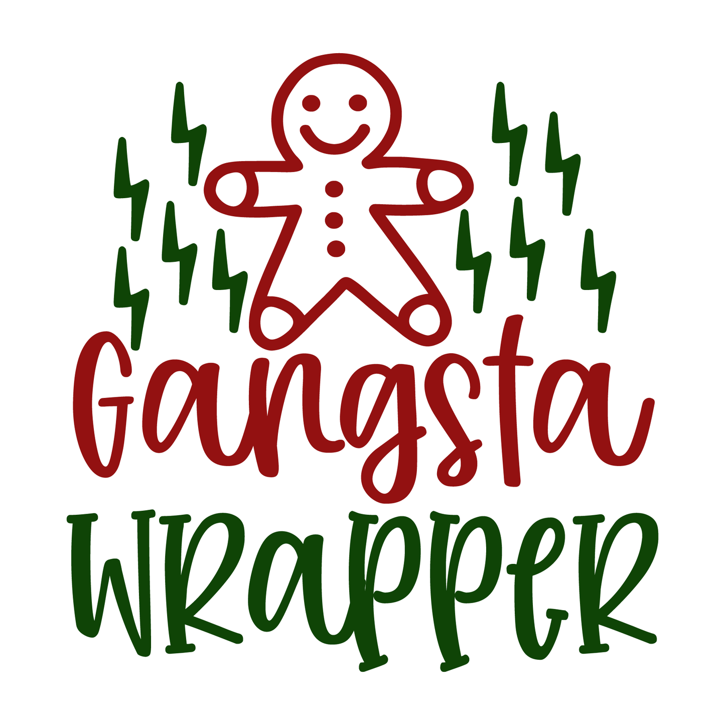Gangsta Wrapper Gingerbread T-shirt (White)