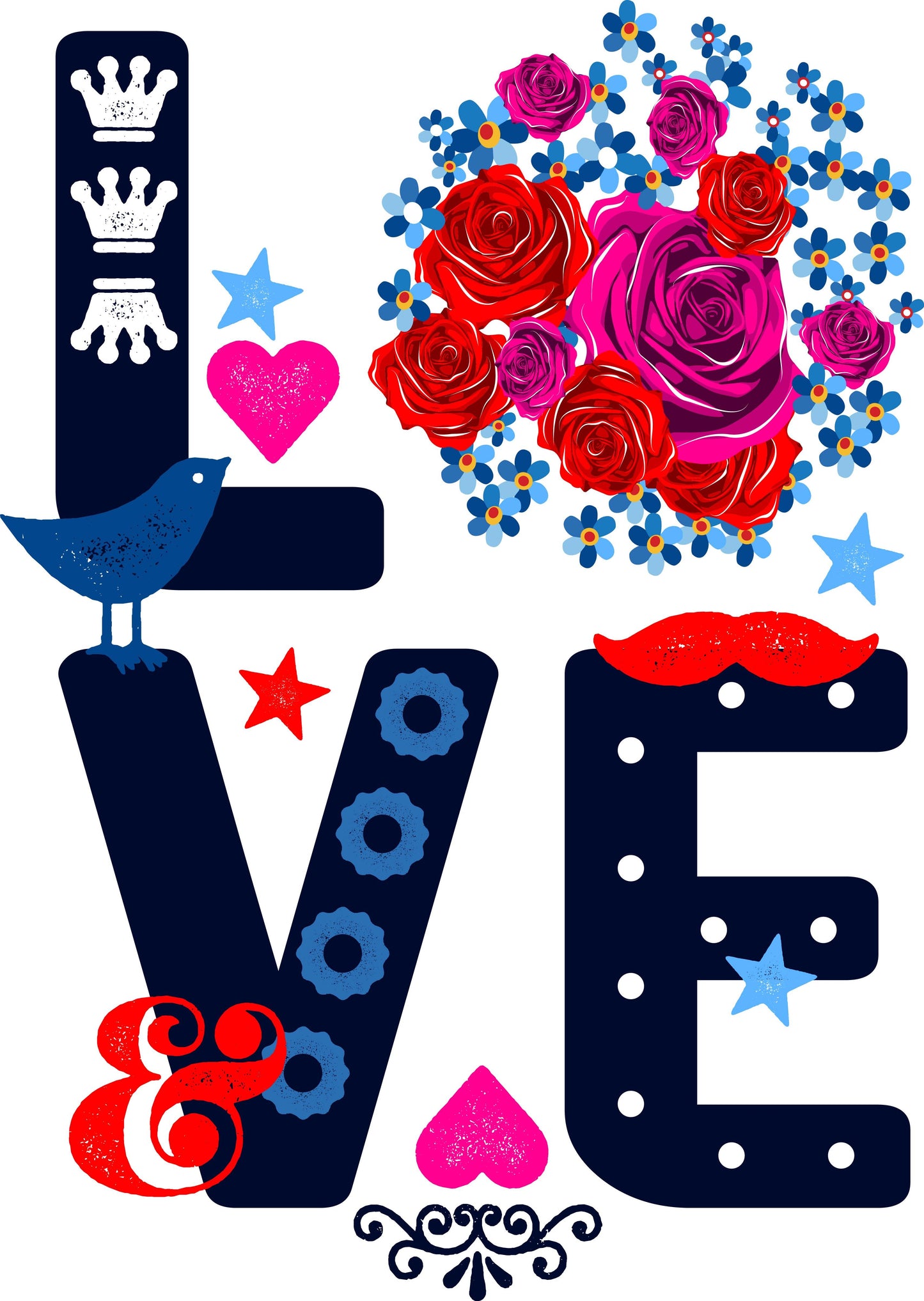 Floral Love Graphic T-shirt (White)