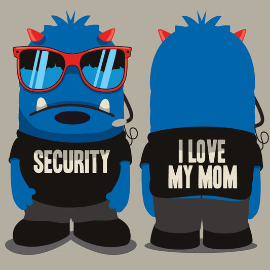 Fun Security Monster T-shirt (Black)