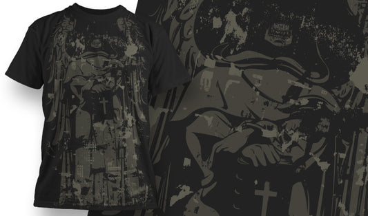 Artistic Graphic T-shirt Design (Black)