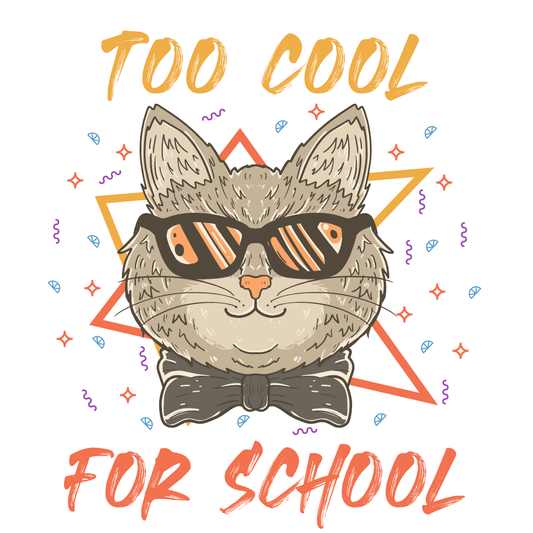 Cool Cat School T-shirt (White)