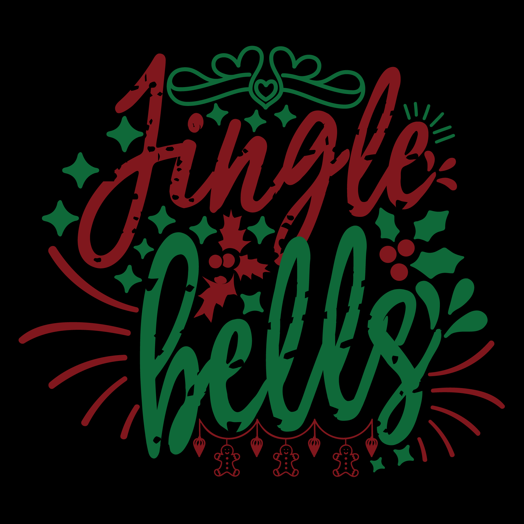 Jingle Bells Holiday T-shirt (White)